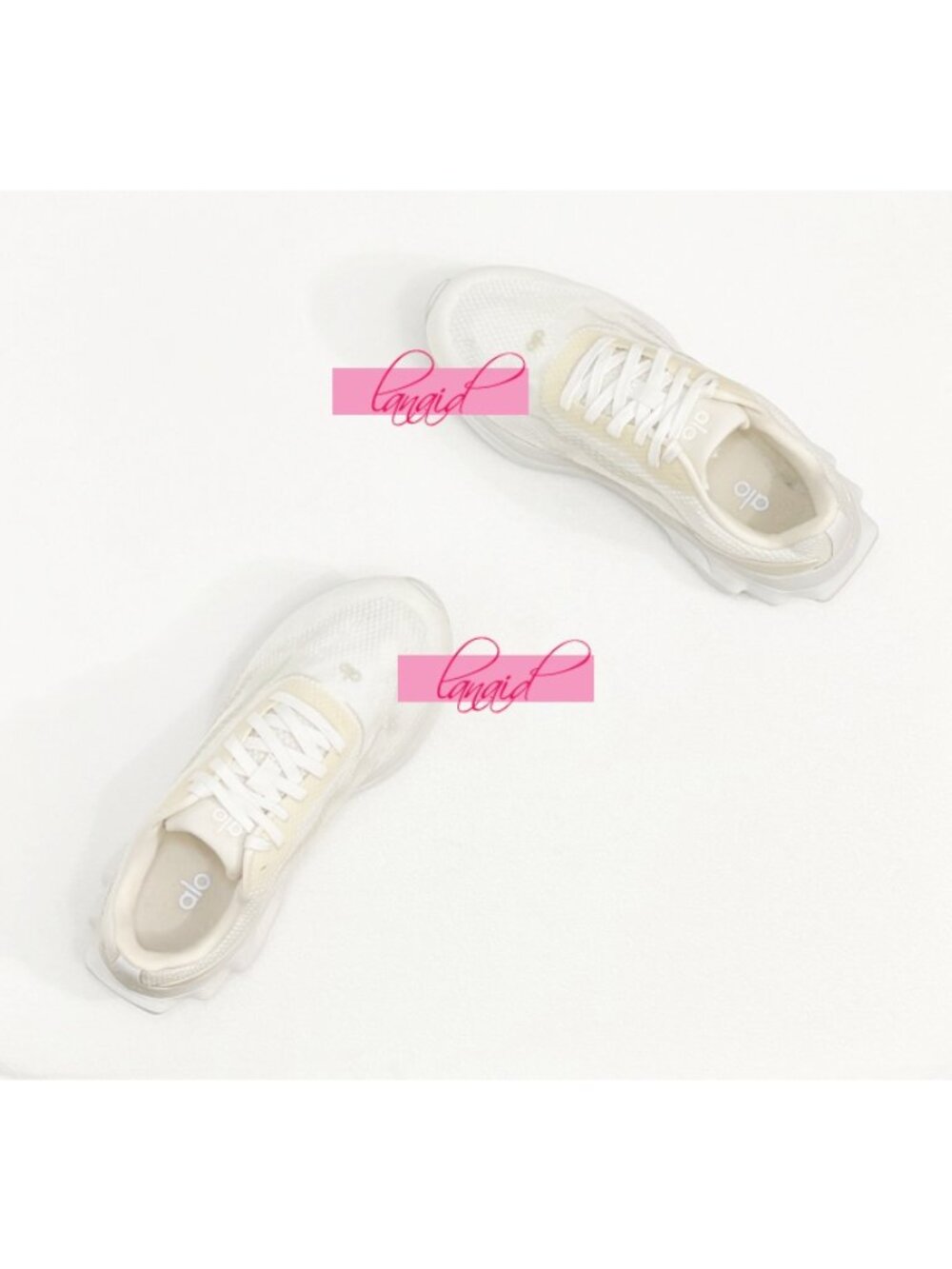 Alo Runner White Cream Athletic Active Running Exercise Outdoor Travel Workout 8 - Picture 12 of 16